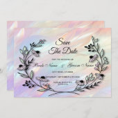 花ミニマルの日付を保存 セーブザデート (正面/裏面)