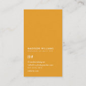 花ミニマルスタイリッシュトレンディーモダンビジネスカー 名刺 (裏面)