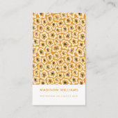 花ミニマルスタイリッシュトレンディーモダンビジネスカー 名刺 (正面)