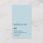 花ミニマルスタイリッシュトレンディーモダンビジネスカー 名刺 (裏面)