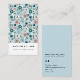 花ミニマルスタイリッシュトレンディーモダンビジネスカー 名刺