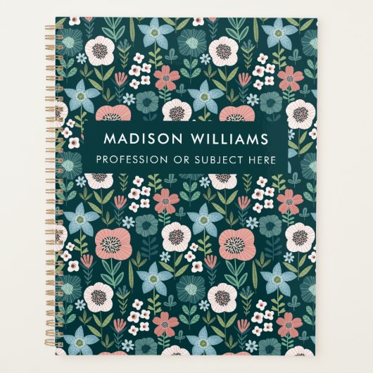 花ミニマルモダンのプランナー プランナー手帳 (正面)