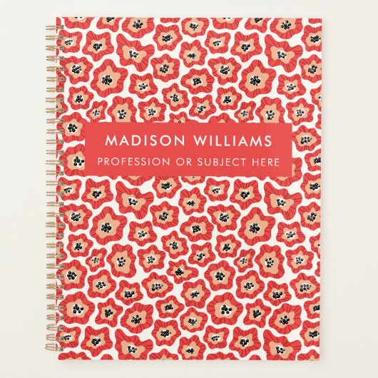 花ミニマルモダンのプランナー プランナー手帳 (正面)