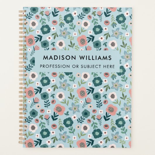 花ミニマルモダンのプランナー プランナー手帳 (正面)