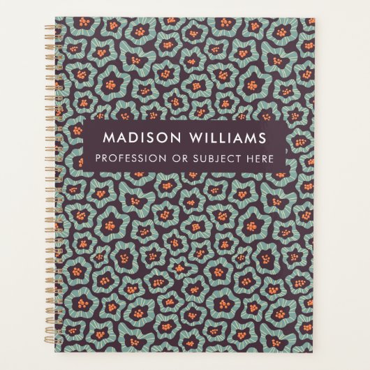 花ミニマルモダンのプランナー プランナー手帳 (正面)