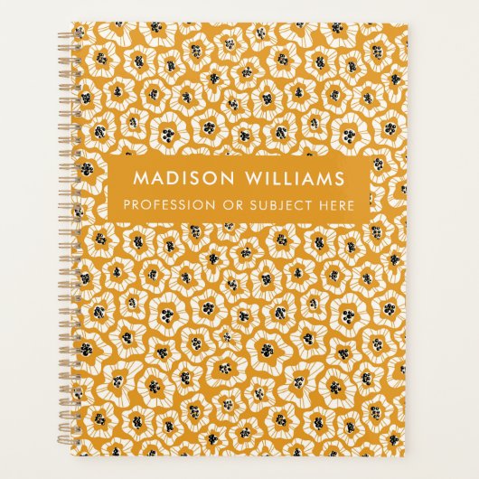 花ミニマルモダンのプランナー プランナー手帳 (正面)