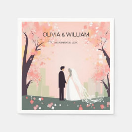 花ミニマル付きマンガ スタンダードカクテルナプキン