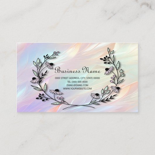 花ミニマル名刺 名刺 (裏面)