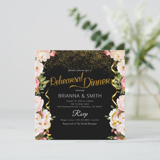 花ミニマル書道リハーサルディナーエキサイト 招待状 (スタンド正面)