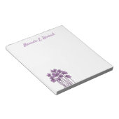 花ミニマル植物性シルエットイラストレーション ノートパッド (アングル)