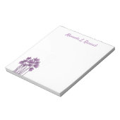 花ミニマル植物性シルエットイラストレーション ノートパッド (回転)