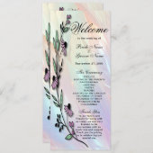 花ミニマル結婚式 プログラム (正面/裏面)