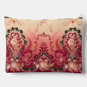 花メダリオンフローラ花束が葉状に入る アクセサリーポーチ (裏面)