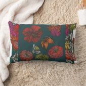 花メドレンバー枕 ランバークッション (ブランケット)