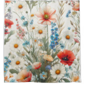 花メドレー🌷 シャワーカーテン (正面)