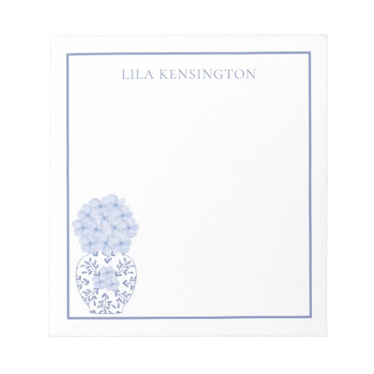 花メモ帳つき陳情ジンジャージャー瓶 ノートパッド (正面)