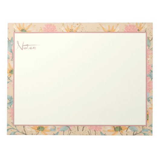 花メモ帳 ノートパッド (正面)