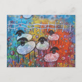 花メリーの羊はがき ポストカード (正面)