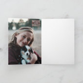 花メリー付き明るいカウボーイハットのクリスマス カード (内部)