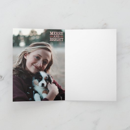 花メリー付き明るいカウボーイハットのクリスマス カード (内部)