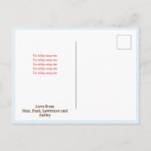 花メリー付き明るいカウボーイハットのクリスマス 案内ポストカード (裏面)