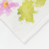 花モザイク2 フリースブランケット (角)