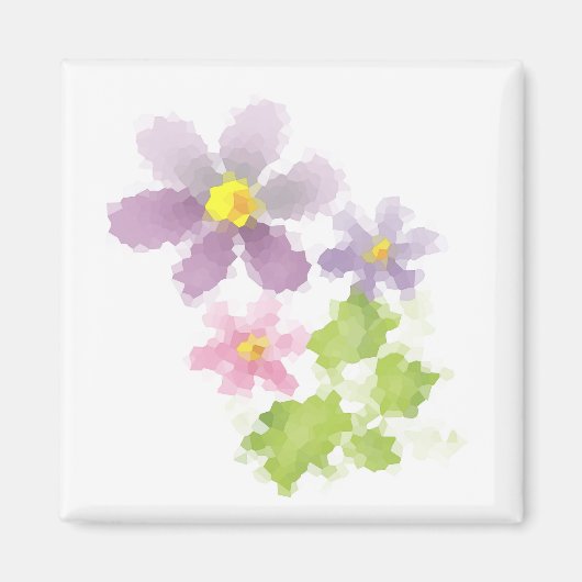 花モザイク2 マグネット (正面)