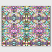 花モザイク ラッピングペーパー (フラット)