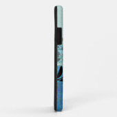 花モダンが夢のような青い背景 Case-Mate iPhoneケース (裏面/右)