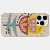 花モダンとカスタム文字 Case-Mate iPhoneケース (裏面 (横))