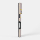 花モダンとカスタム文字 iPhone 16ケース (右側面)