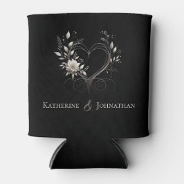 花モダンとハート 缶クーラー