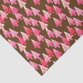 花モダンのクリスマスツリー – サンゴと茶色 薄葉紙 (詳細)