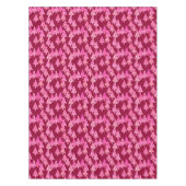 花モダンのクリスマスツリー、バーガンディとピンク テーブルクロス (正面)