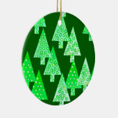 花モダンのクリスマスツリー – 松の緑 セラミックオーナメント (右)