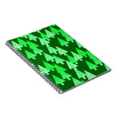 花モダンのクリスマスツリー – 松の緑 ノートブック (右側)