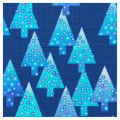 花モダンのクリスマスツリー – 深いブルー ファブリック (クローズアップ)