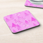 花モダンのクリスマスツリー – 蘭と紫 コースター (左側)