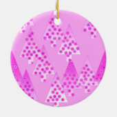 花モダンのクリスマスツリー – 蘭と紫 セラミックオーナメント (裏面)