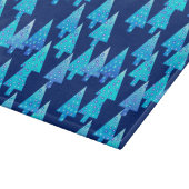 花モダンのクリスマスツリー – cobalt blue カッティングボード (角)