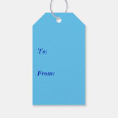 花モダンのクリスマスツリー – cobalt blue ギフトタグ (裏面)