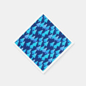 花モダンのクリスマスツリー – cobalt blue スタンダードカクテルナプキン (角)