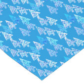 花モダンのクリスマスツリーCerulean Blue ショートテーブルランナー (コーナー)