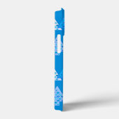 花モダンのクリスマスツリーCerulean Blue Case-Mate iPhoneケース (裏面 / 右)