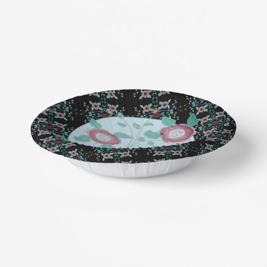 花モダンのファンシー紙 ペーパーボウル (傾斜あり)