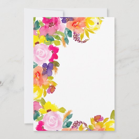 花モダンはっきりしたは母の日のブランチ 招待状 (裏面)