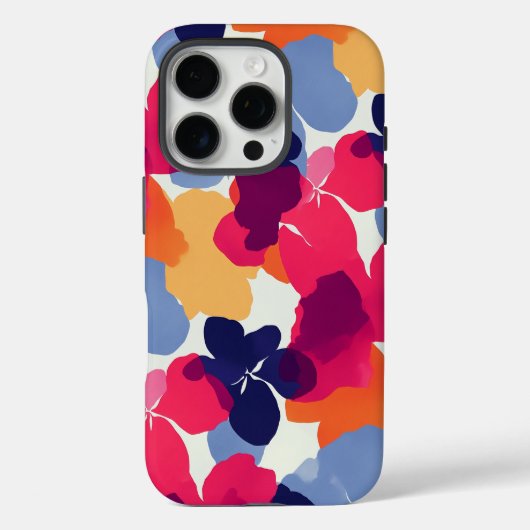 花モダンはっきりした柄 Case-Mate iPhoneケース (裏面)