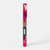 花モダンはっきりした柄 iPhone 16ケース (右側面)
