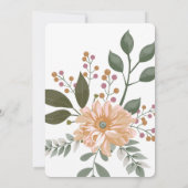 花モダンイラストレーションブライダルシャワー 招待状 (裏面)