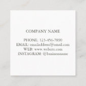 花モダンエレガント花花屋 スクエア名刺 (裏面)